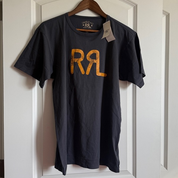 Ralph Lauren Double RL Tee with Gold Emblem RRL Ranch Logo T-Shirt NWT Size M - Picture 3 of 6